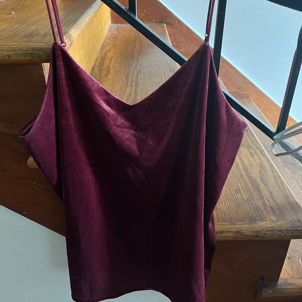 Target A New Day pink Velvet Cami Going Out Top Adjustable Straps - Large